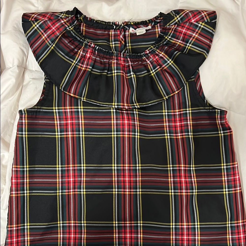 Crewcuts Red & Black Plaid Kids size 10 Top